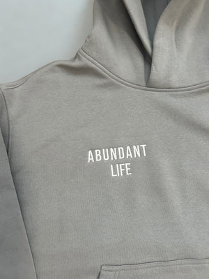 ABUNDANT life Women's Hoodie - Embroidered White
