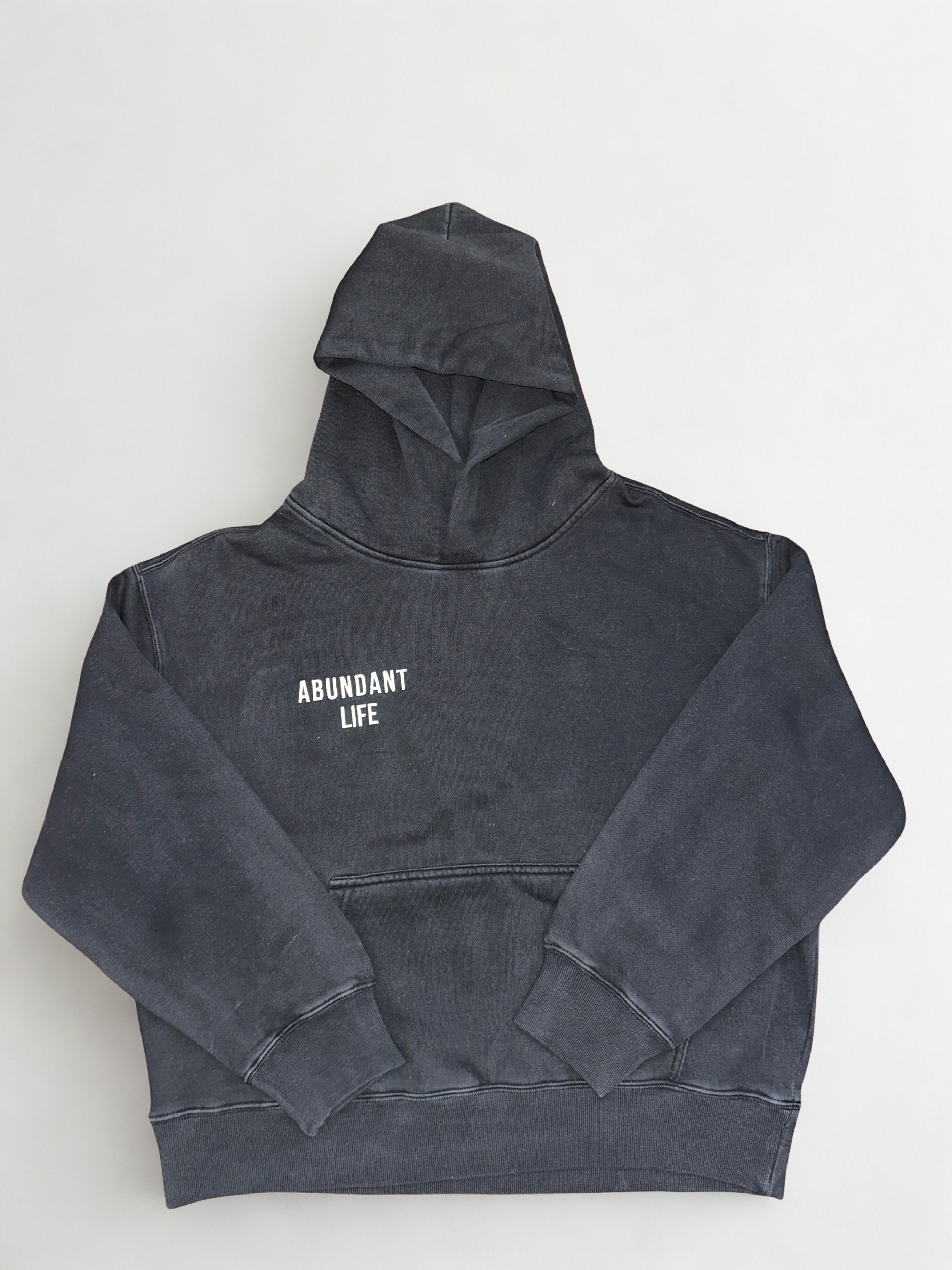 ABUNDANT life Women's Hoodie - Embroidered White