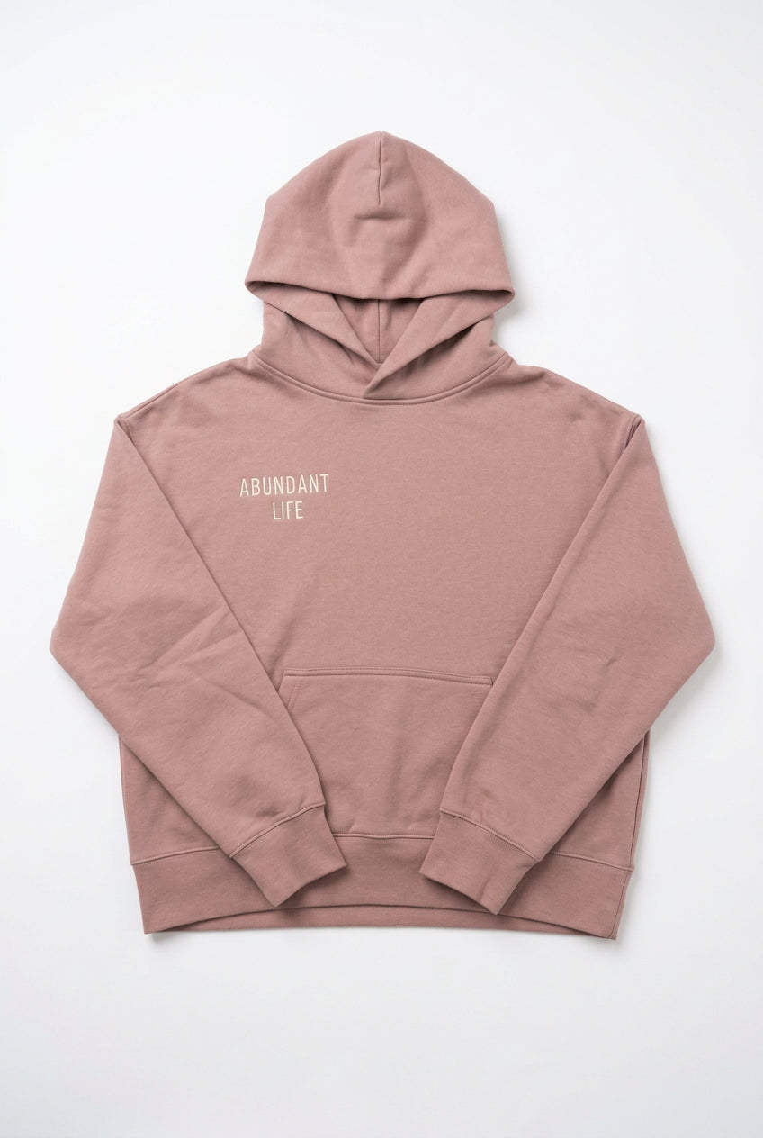 ABUNDANT life Women's Hoodie - Embroidered White