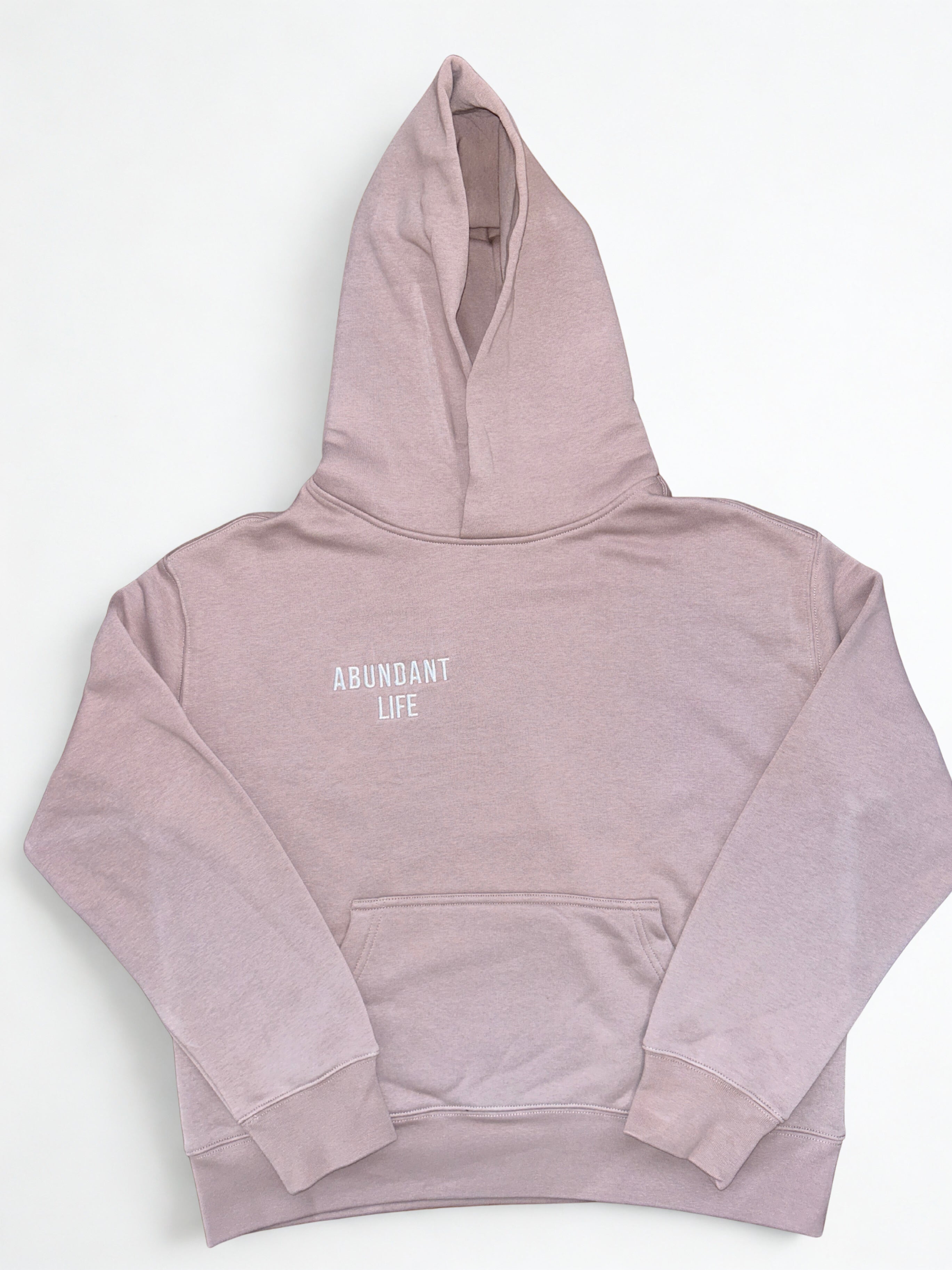 ABUNDANT life Women's Hoodie - Embroidered White